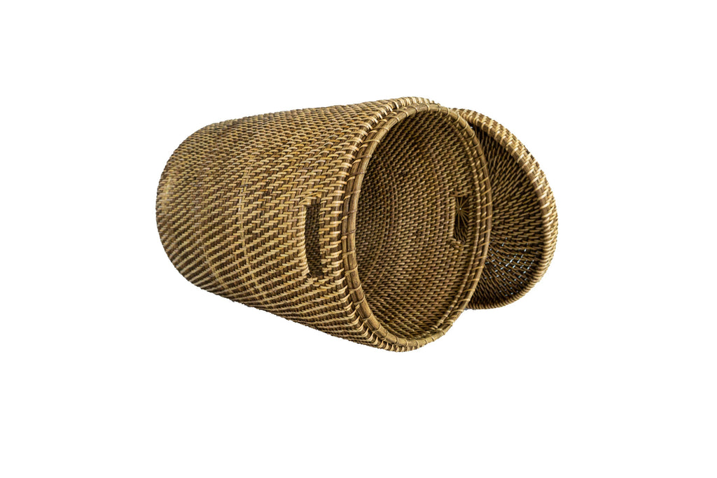Rattan Wäschekorb Aga - Rattan mit Deckel braun